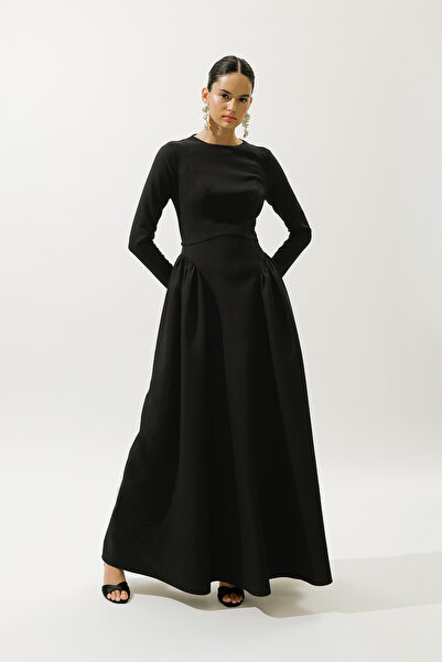 Manuka LORA ABİYE ELBİSE SİYAH