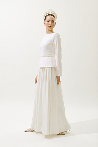 Manuka Annita Evening Dress Ecru