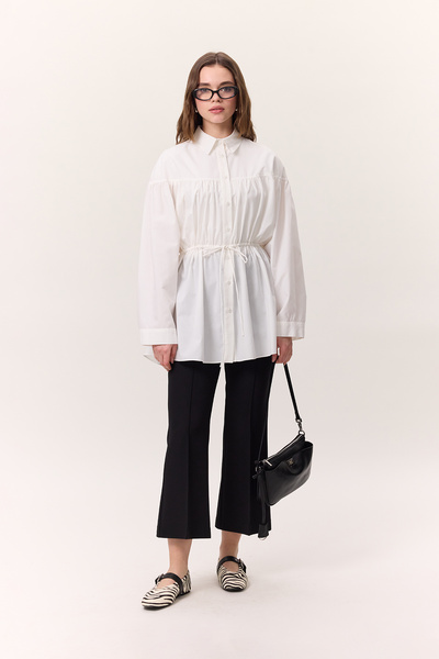 Manuka Black Flare Trousers - Barbedetail