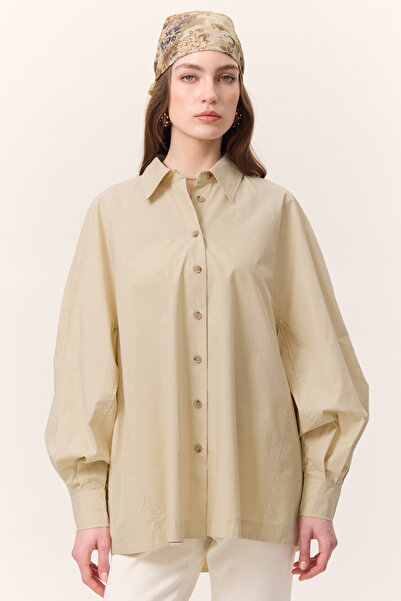 Manuka GENİŞ KOL DETAYLI GÖMLEK SARI