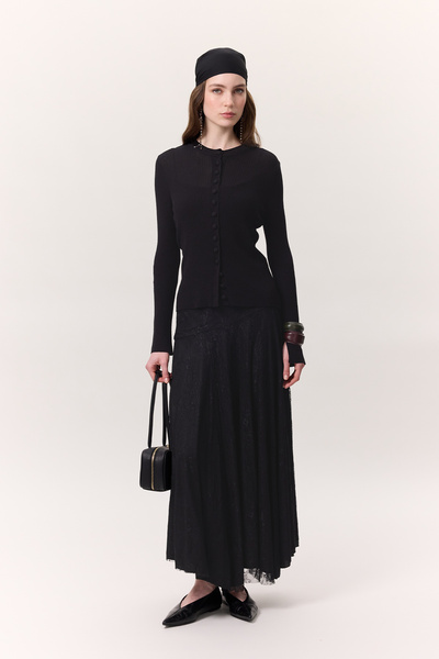 Manuka DANTELLİ GENİŞ ETEK SİYAH