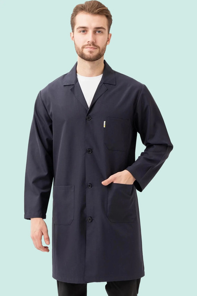 PayBuy Men's Long Sleeve Business Apron 75 Polyester Oekotex Vanessa Apron Collar Comfortable