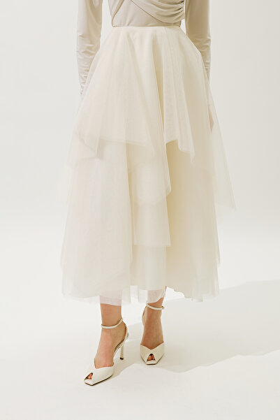 Manuka Emilia Layered Tulle Skirt Beige