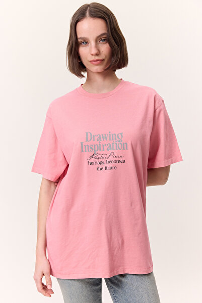 Manuka Wash Effect Short Sleeve Tshirt Pink