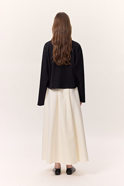 Manuka Krátké tričko s dlouhým rukávem ČERNÉ