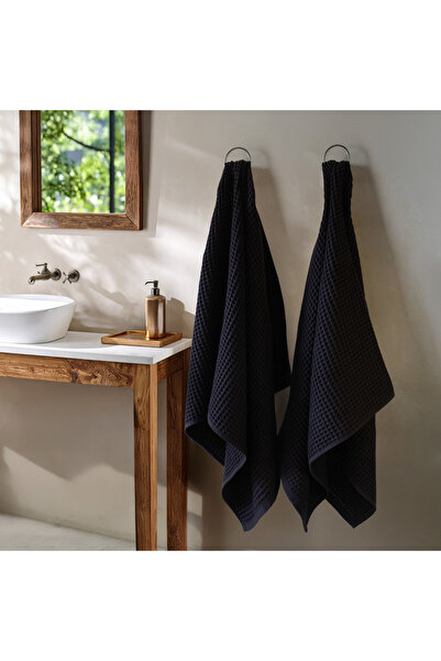 Püskül Tekstil Набір з 2 розкішних рушників для ванної кімнати, вафельне плетіння, 100% бавовна, висока якість, швидковисихаючі рушники для ванної кімнати