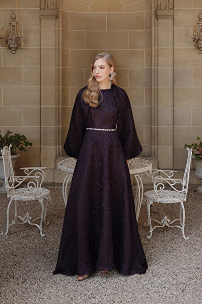 Manuka JACQUARD-ORGANZA-ABENDKLEID LILA