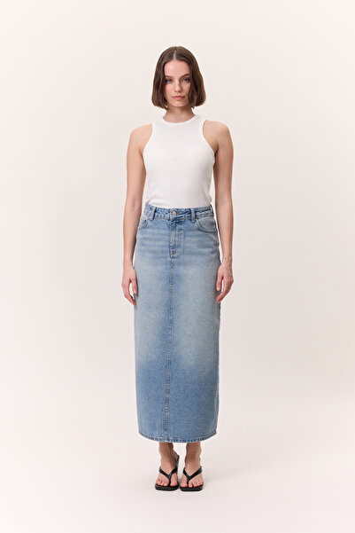 Manuka Pantofi de eveniment albastru înalți din denim GX9688