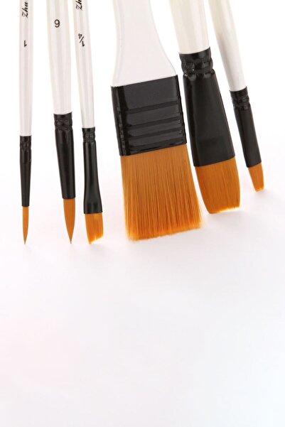 Weather Forecast 10 Adet Profesyonel Yağlı Akrilik Guaj Boya Fırçası Takımı Naylon Fırça cin671by