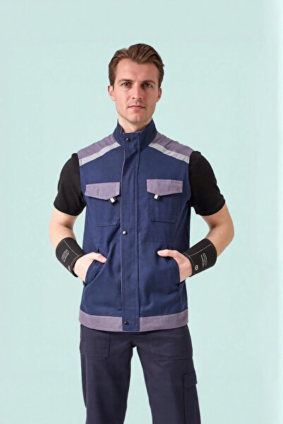 PayBuy سترة عمل رمادية اللون من الجبردين الصيفي متعددة الجيوب خفيفة الوزن وقا...