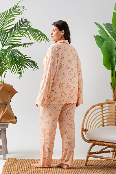 nisaNCa Long Sleeve Shirt Collar Women's Plus Size Pinterest Pajama Set - Seasonal Women's Pajamas