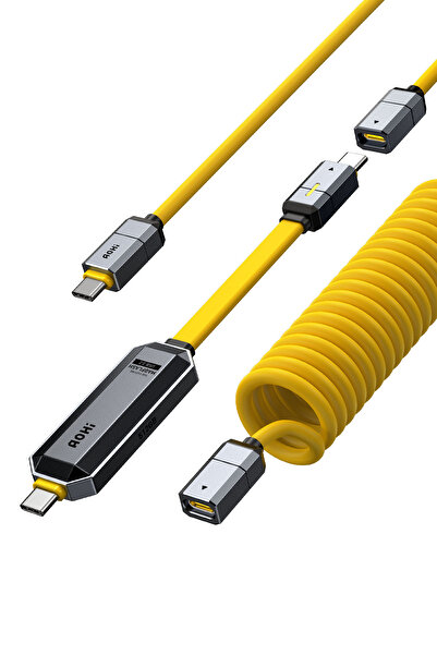 Aohi MagFlash 2’si 1 Arada 512GB USB-C Taşınabilir SSD ve 240W PD 3.1 Hızlı Şarj Kablosu