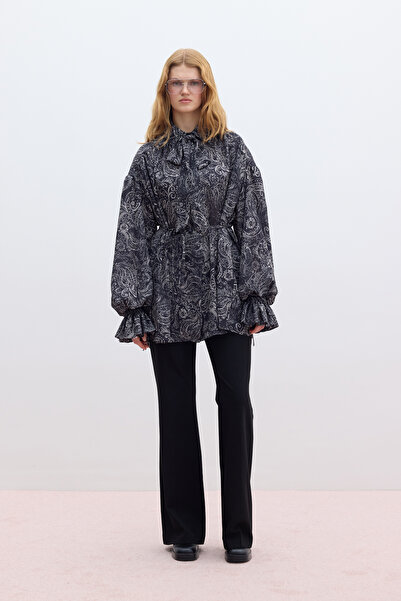 Manuka Δέσιμο πουκάμισο με σχέδιο Freesia