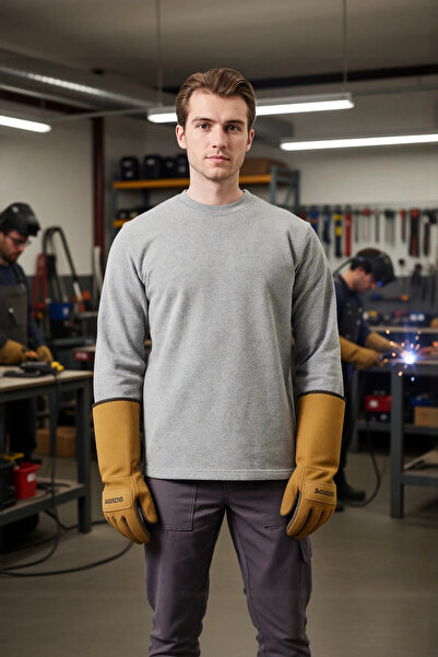 PayBuy سويت شيرت رجالي من القطن للشتاء ISG زي Herba ذو قصة أساسية مريحة للاست...