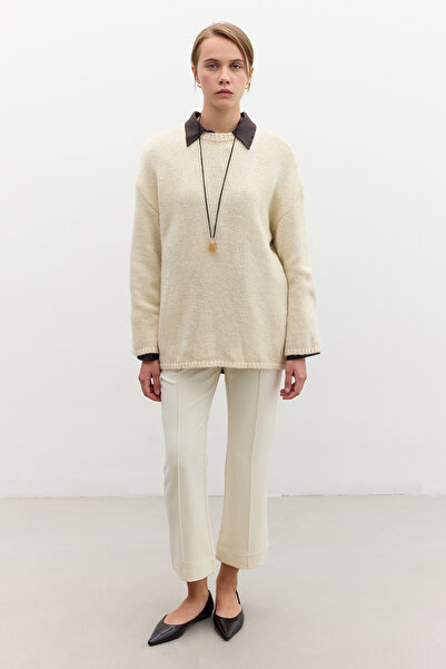 Manuka Beige Colored Oversize Sweater