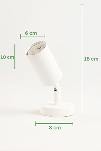 Tel Lighting Siyah Gu10 Tekli Spot Aydınlatma Aplik (AMPÜL DAHİL)