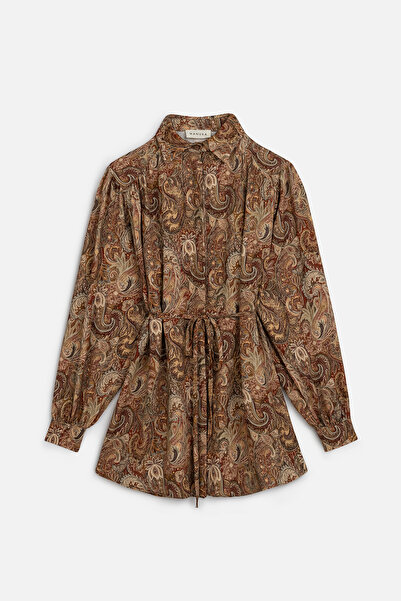 Manuka Košile Amora s páskem v retro stylu