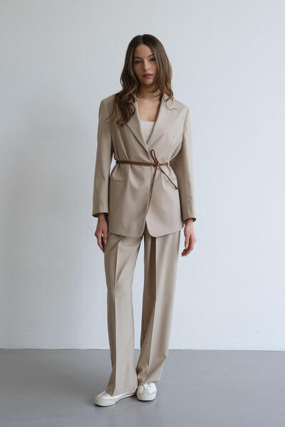 Manuka Camel Colored Cord Leather Belt