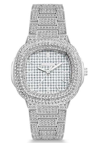 Forentina Kadın Gümüş Kaplama Zirkon Taşlı Kol Saati - Ps220500tr