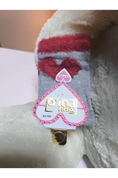 Şimo Butik Girl's Plush Detailed Socks Soft Breathable Anti-Sweat