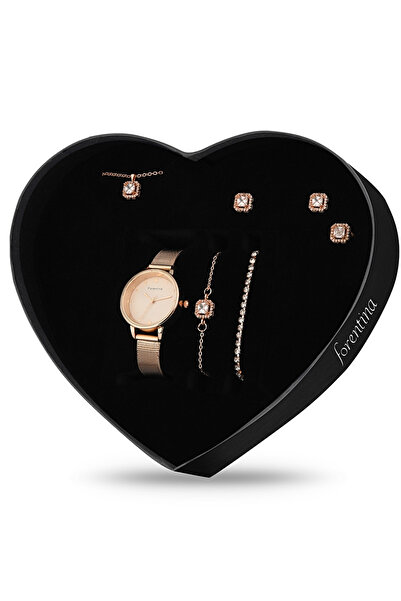 Forentina Rose Tektaş Kolye Küpe Yüzük Bileklik Saat - Ps189400tr