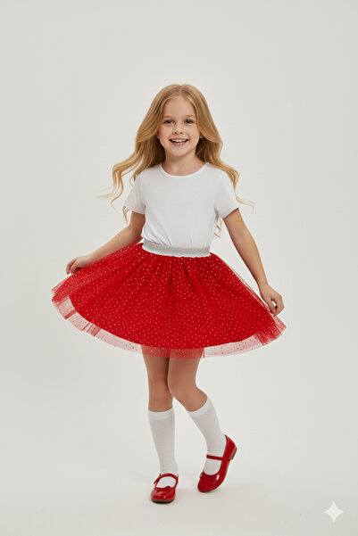 Ma Miss Armina Girl's Printed 23 April 29 October 19 May Wedding Birthday and Party Tulle Tutu Skirt