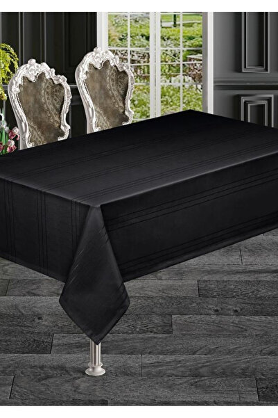 Sivalde مفرش طاولة طعام أسود من القماش المخطط من Colber