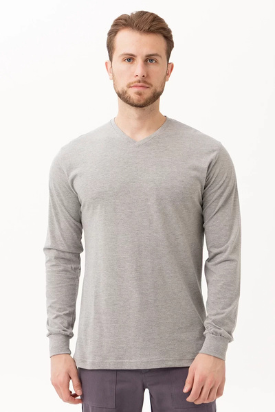 PayBuy Ανδρικό μπλουζάκι με μακρύ μανίκι με λαιμόκοψη σε σχήμα V 50 βαμβακερό μπλουζάκι Gaura Βαμβακερό που αναπνέει Άνετο κομμένο καθημερινό