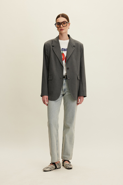 Manuka KLASİK KESİM BLAZER CEKET GRİ
