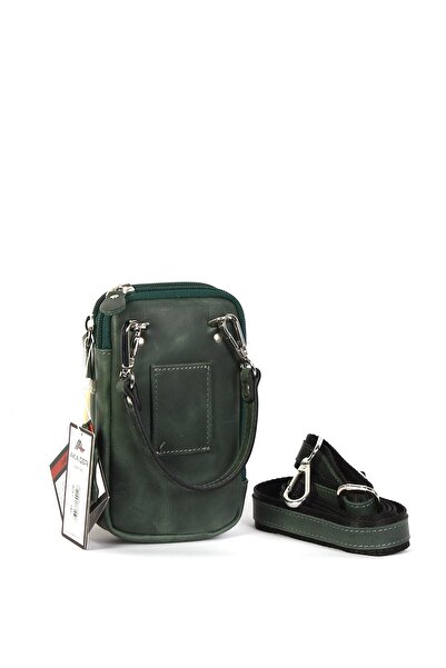 Aka Deri Crazy Green Hand and Shoulder Bag 345 R128