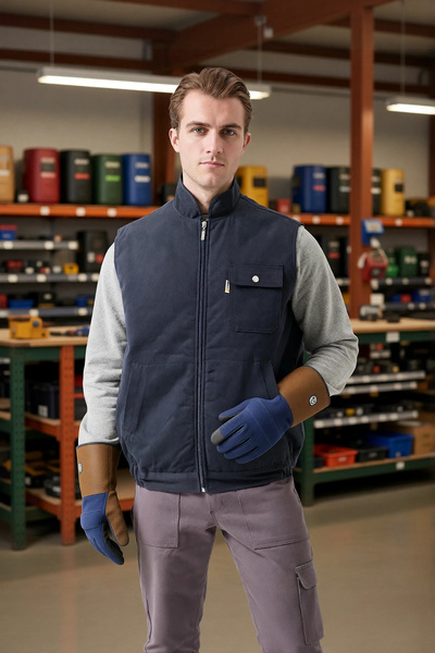 PayBuy Winter Gabardine Vest Men's Work Safety Galanthus Outdoor Warm-Keeping Windproof