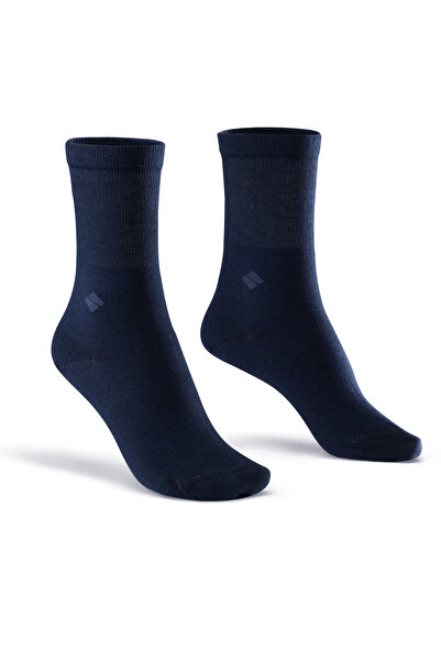 Bonny Silver Diabetic Socket Women's Navy Blue Silver Socks