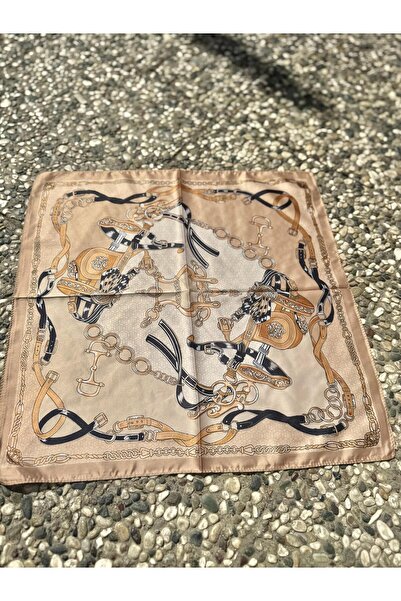 Axesoire 14936 Belt Patterned Mink Satin Bandana Scarf