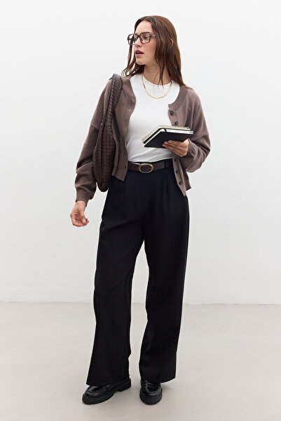 Manuka Soft Textured Mink Oversize Knitwear Cardigan