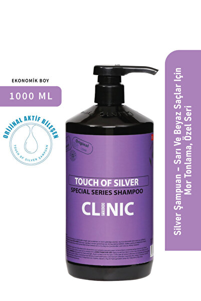 CLINIC PYROO Silver Şampuan – Sarı Ve Beyaz Saçlar Için Mor Tonlama, Özel Seri - 1000 ml