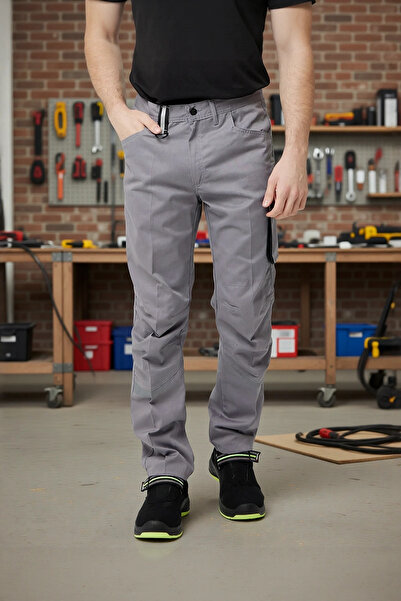 PayBuy بنطلون عمل رجالي متين من قماش الجبردين بنطلون ألكانا عملي