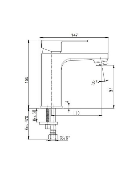 Eca Ar Melia Single Bowl Sink Faucet