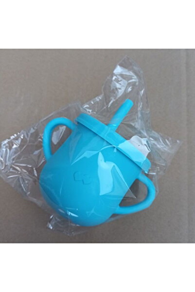 Empria Cana din silicon cu capac si pai, pentru bebelusi, Empria, Blue