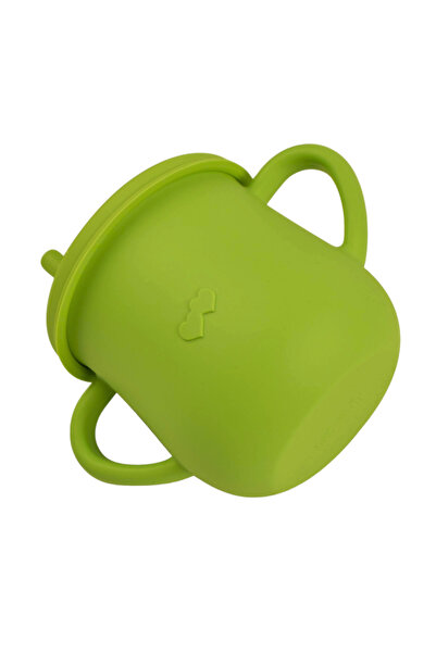 Empria Cana din silicon cu capac si pai, pentru bebelusi, Empria, Verde, diversificare bebe
