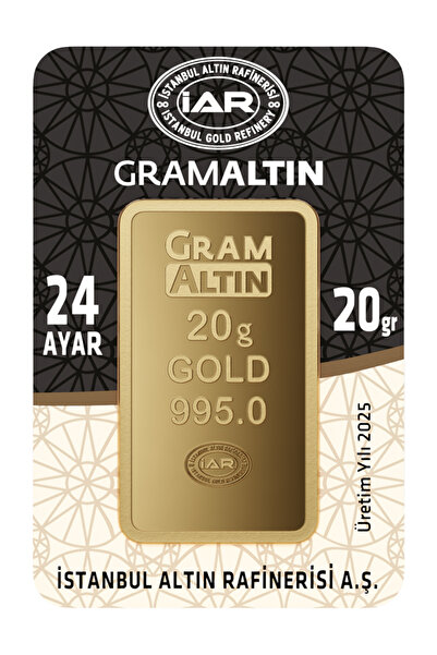 Tuğrul Kuyumculuk 20 Gram Külçe Gram Altın 24 Ayar