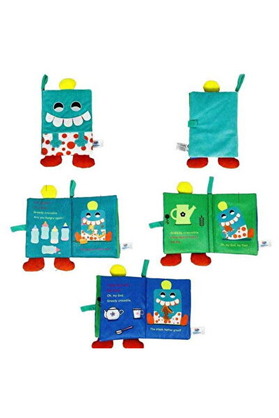 Empria Carte senzoriala bebe, cu picioruse, educativa pentru bebelusi, 18.5 x 15 x 3 cm, Empria,Croco