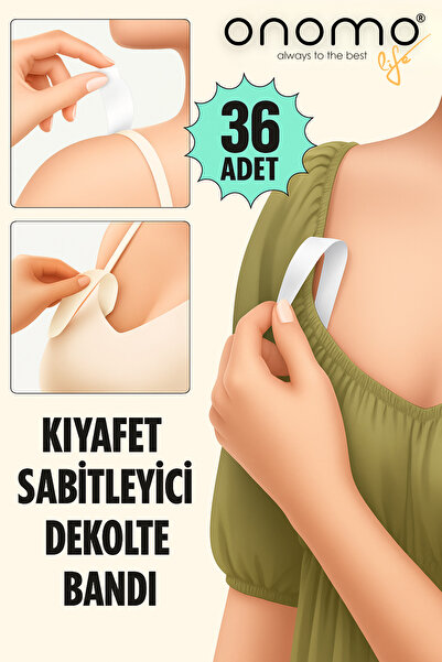 Onomo Life Şeffaf Elbise Sabitleyici Dekolte Kıyafet Sabitleme Bandı Elbise K...