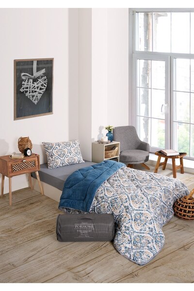 Sudemhome Одномісна двостороння розкішна ковдра Welsoft Elite М'яка ковдра Подушка з чохлом Aksu Indigo