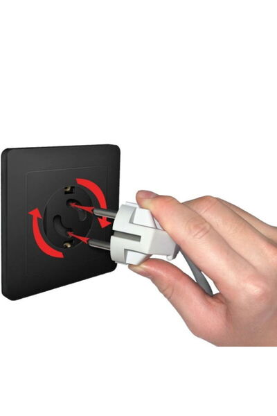 Empria Child socket protection set, 10 pieces with adhesive, Black, baby socket protectors