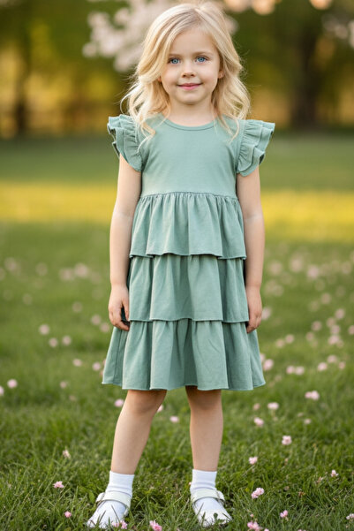 Parla Kids Κορίτσι Princess Green Layered φόρεμα