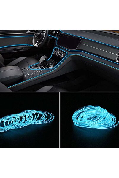 Zenorius 2m ambient car LED strip – decorative interior lighting with cigarette lighter power supply