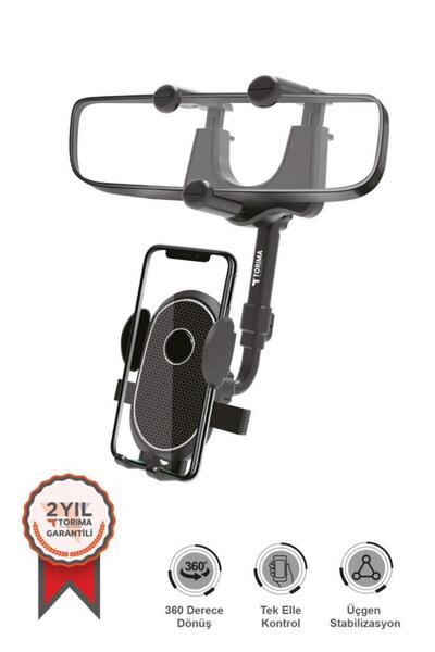 Torima Telefon Tutucu 360 Derece Dönebilen Araç İçi Oto Aksesuarları JX034 Siyah