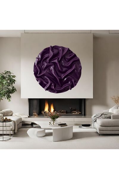 pienosanat Kişiye Özel Sanat Eseri Twistly Parlak Kıvrımlı Tabo Crinkly Cosmo abstract n200