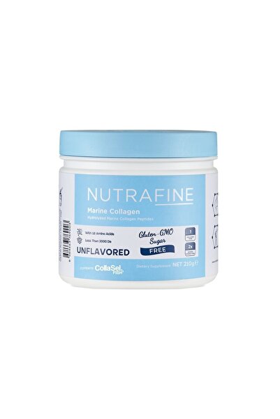 Nutrafine Marine Collagen Doğal %100 Çifte Hidrolize Tip 1 Klinik Çalışmalı Balık Kolajen Peptitler 210 gr