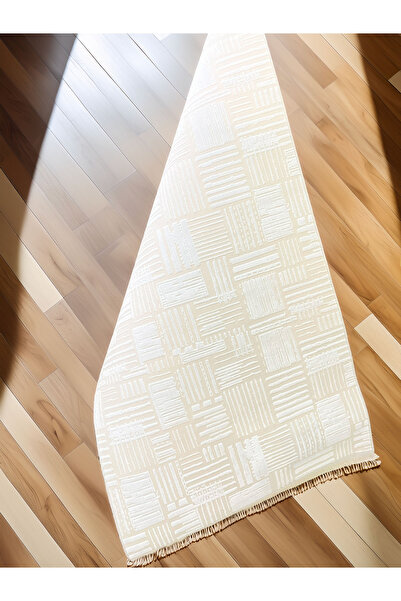 Trend Home LARA Kaymaz Taban Makinede Yıkanabilir Geometrik Desenli Modern Sa...